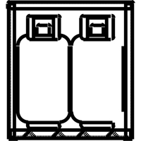Aluminum LPG Cylinder Locker Storage, 4 Cylinder Capacity, 30" W x 32" D x 33-1/2" H, Silver Northern Industrial Supply Inc.