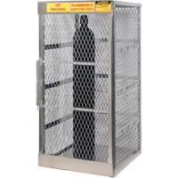 Aluminum LPG Cylinder Locker Storage, 10 Cylinder Capacity, 30" W x 32" D x 65" H, Silver Northern Industrial Supply Inc.