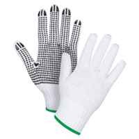 Gants tricot&eacute;s &agrave; pois, Poly/coton, Un c&ocirc;t&eacute;, Calibre 7, Moyen Northern Industrial Supply Inc.