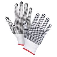 Gants tricot&eacute;s deux c&ocirc;t&eacute;s &agrave; pois, Poly/coton, Deux c&ocirc;t&eacute;s, Calibre 7, Petit Northern Industrial Supply Inc.