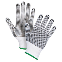 Gants tricot&eacute;s deux c&ocirc;t&eacute;s &agrave; pois, Poly/coton, Deux c&ocirc;t&eacute;s, Calibre 7, Moyen Northern Industrial Supply Inc.