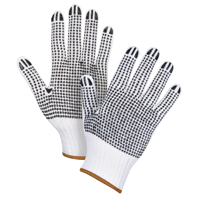 Gants tricot&eacute;s deux c&ocirc;t&eacute;s &agrave; pois, Poly/coton, Deux c&ocirc;t&eacute;s, Calibre 7, Grand Northern Industrial Supply Inc.