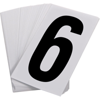 Num&eacute;ros autocollants, 6, 3-1/2" h, Noir sur blanc Northern Industrial Supply Inc.