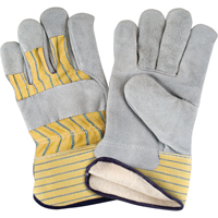 Gants d'ajusteur doubl&eacute;s pour l'hiver, T-Grand, Paume en Cuir de vache refendu, Doublure en Molleton de coton Northern Industrial Supply Inc.