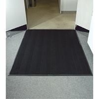 Waterhog&reg; Eco Elite Matting, Wiper/Scraper, 6' x 6' x 3/8", Black Smoke Northern Industrial Supply Inc.