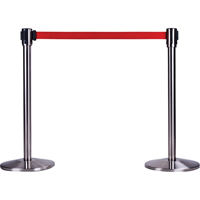 Free-Standing Crowd Control Barrier Receiver Post, 35" High, Stainless Northern Industrial Supply Inc.