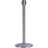 Free-Standing Crowd Control Barrier Receiver Post, 35" High, Stainless Northern Industrial Supply Inc.
