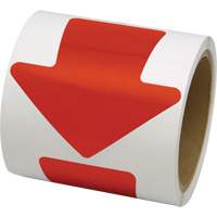 Coloured Floor Marking Decals, Arrow, 4" L x 4" W, Red, Vinyl Northern Industrial Supply Inc.