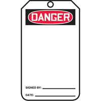 &eacute;tiquettes de s&eacute;curit&eacute;, Plastique, 3-3/8" la x 5-7/8" h, Anglais Northern Industrial Supply Inc.