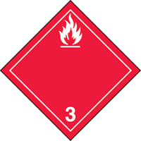 &eacute;tiquettes d'exp&eacute;dition TMD, Classe 3, Liquides inflammables, Vinyle Northern Industrial Supply Inc.