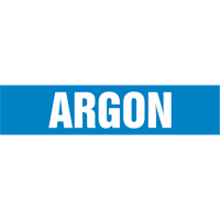 "Argon" Pipe Marker, Self-Adhesive, 4" H x 24" W, White on Blue Northern Industrial Supply Inc.