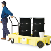 Poly-Spillcart Cart, 66.5" L x 29" W x 43.9" H, 57 US gal. Spill Cap. Northern Industrial Supply Inc.