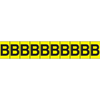 Individual Adhesive Letter Markers, B, 1" H, Black on Yellow Northern Industrial Supply Inc.
