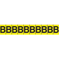 Individual Adhesive Letter Markers, E, 1" H, Black on Yellow Northern Industrial Supply Inc.