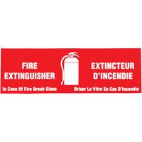 "Fire Extinguisher / Extincteur d'incendie" Label, 2" x 6", Vinyl, Bilingual with Pictogram Northern Industrial Supply Inc.