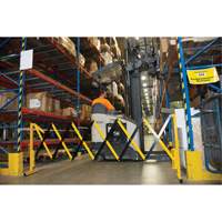 Expandable Barrier, 37" H x 11' L, Black/Yellow Northern Industrial Supply Inc.