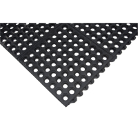 Tapis modulaire antifatigue, Nid d'abeilles, 3' x 3' x 1/2", Noir, Caoutchouc naturel Northern Industrial Supply Inc.