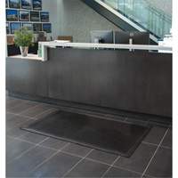 Low-Profile Matting, Rubber, Scraper Type, Solid Pattern, 3' x 5', Black Northern Industrial Supply Inc.