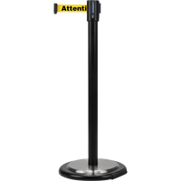 Free-Standing Crowd Control Barrier, Steel, 35" H, Yellow Tape, 7' Tape Length Northern Industrial Supply Inc.