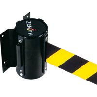 Wall Mount Barrier, Steel, Screw Mount, 7', Black/Yellow Tape Northern Industrial Supply Inc.