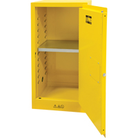 Flammable Storage Cabinet, 16 gal., 1 Door, 23" W x 44" H x 18" D Northern Industrial Supply Inc.