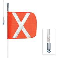 Safety Whip&reg; Heavy-Duty Whips, Threaded Mount, 3' High, Orange Northern Industrial Supply Inc.