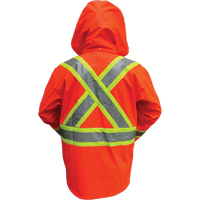 Hi-Vis FR/PU Safety Rain Jackets, Small, High Visibility Orange Northern Industrial Supply Inc.