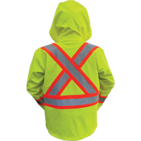 Hi-Vis FR/PU Safety Rain Jackets, Small, High Visibility Lime-Yellow Northern Industrial Supply Inc.