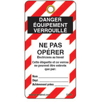 &eacute;tiquettes de verrouillage, Plastique, 3" la x 5-3/4" h, Français Northern Industrial Supply Inc.