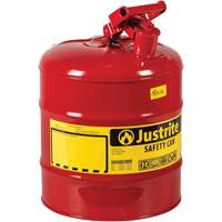 Bidons s&eacute;curitaires, Type I, Acier, 5 gal. US, Rouge, Homologu&eacute; FM/List&eacute; UL/ULC Northern Industrial Supply Inc.