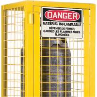 Armoire de s&eacute;curit&eacute; pour cylindres de gaz conforme aux normes de la CSA, nbre de bouteilles: 2, 17" , 17" , 69" , Jaune Northern Industrial Supply Inc.