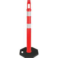 Poteau d&eacute;lin&eacute;ateur de premi&egrave;re qualit&eacute;, 42" h, Orange Northern Industrial Supply Inc.
