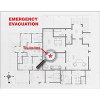 Insert transparent de cadre pour plan d'&eacute;vacuation Northern Industrial Supply Inc.