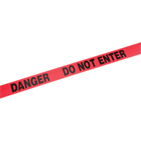 Rubans standards pour barricades, Anglais, 3" la x 1000' lo, 2 mils, Rouge Northern Industrial Supply Inc.
