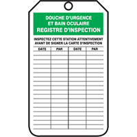 &eacute;tiquettes de s&eacute;curit&eacute; d'inspection et de contr&ocirc;le de l'&eacute;tat de l'&eacute;quipement, Papier cartonn&eacute;, 3-1/8" la x 5-7/8" h, Français Northern Industrial Supply Inc.