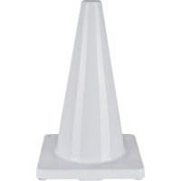 Coloured Traffic Cone, 18", White Northern Industrial Supply Inc.