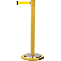 Free-Standing Crowd Control Barrier, Steel, 35" H, Yellow Tape, 7' Tape Length Northern Industrial Supply Inc.