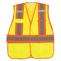Veste d'arpenteur haute visibilit&eacute;, conforme &agrave; la CSA, Jaune lime haute visibilit&eacute;, Moyen, Polyester Northern Industrial Supply Inc.
