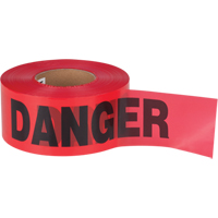 "Danger" Barricade Tape, Bilingual, 3" W x 1000' L, 1.5 mils, Black on Red Northern Industrial Supply Inc.