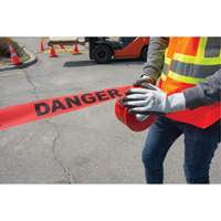"Danger" Barricade Tape, Bilingual, 3" W x 1000' L, 1.5 mils, Black on Red Northern Industrial Supply Inc.