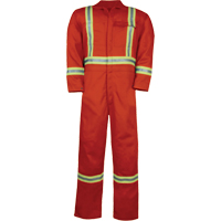 Combinaison non doubl&eacute;e haute visibilit&eacute;, Taille Petit, Orange Northern Industrial Supply Inc.