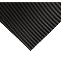 Corrugated Switchboard Matting No.702, 2' W x 10' L, 1/4" Thickness, Black, PVC Northern Industrial Supply Inc.
