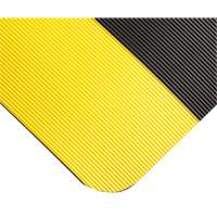 Corrugated Switchboard Matting No.702, 3' W x 10' L, 1/4" Thickness, Black/Yellow, PVC Northern Industrial Supply Inc.