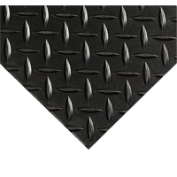 Diamond-Plate Switchboard Matting No.701, 2' W x 10' L, 1/4" Thickness, Black, PVC Northern Industrial Supply Inc.