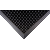 Outdoor Entrance Matting, Rubber, Scraper Type, Textured Pattern, 2' x 2-2/3', Black Northern Industrial Supply Inc.