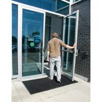 Outdoor Entrance Matting, Rubber, Scraper Type, Textured Pattern, 2' x 2-2/3', Black Northern Industrial Supply Inc.
