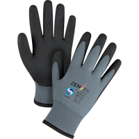 Gants enduits de premi&egrave;re qualit&eacute; ZX-30°, 8/Moyen, R&ecirc;vetement PVC, Calibre 15, Enveloppe en Nylon Northern Industrial Supply Inc.
