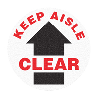 Panneau de signalisation au sol  Keep Aisle Clear , Adh&eacute;sif, Anglais avec pictogramme Northern Industrial Supply Inc.