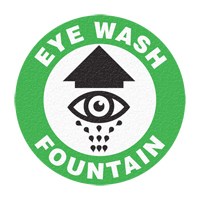 Panneau de signalisation au sol  Eye Wash Fountain , Adh&eacute;sif, Anglais avec pictogramme Northern Industrial Supply Inc.