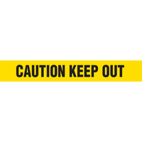 Barricade Tape, English, 3" W x 1000' L, 2 mils, Black on Yellow Northern Industrial Supply Inc.